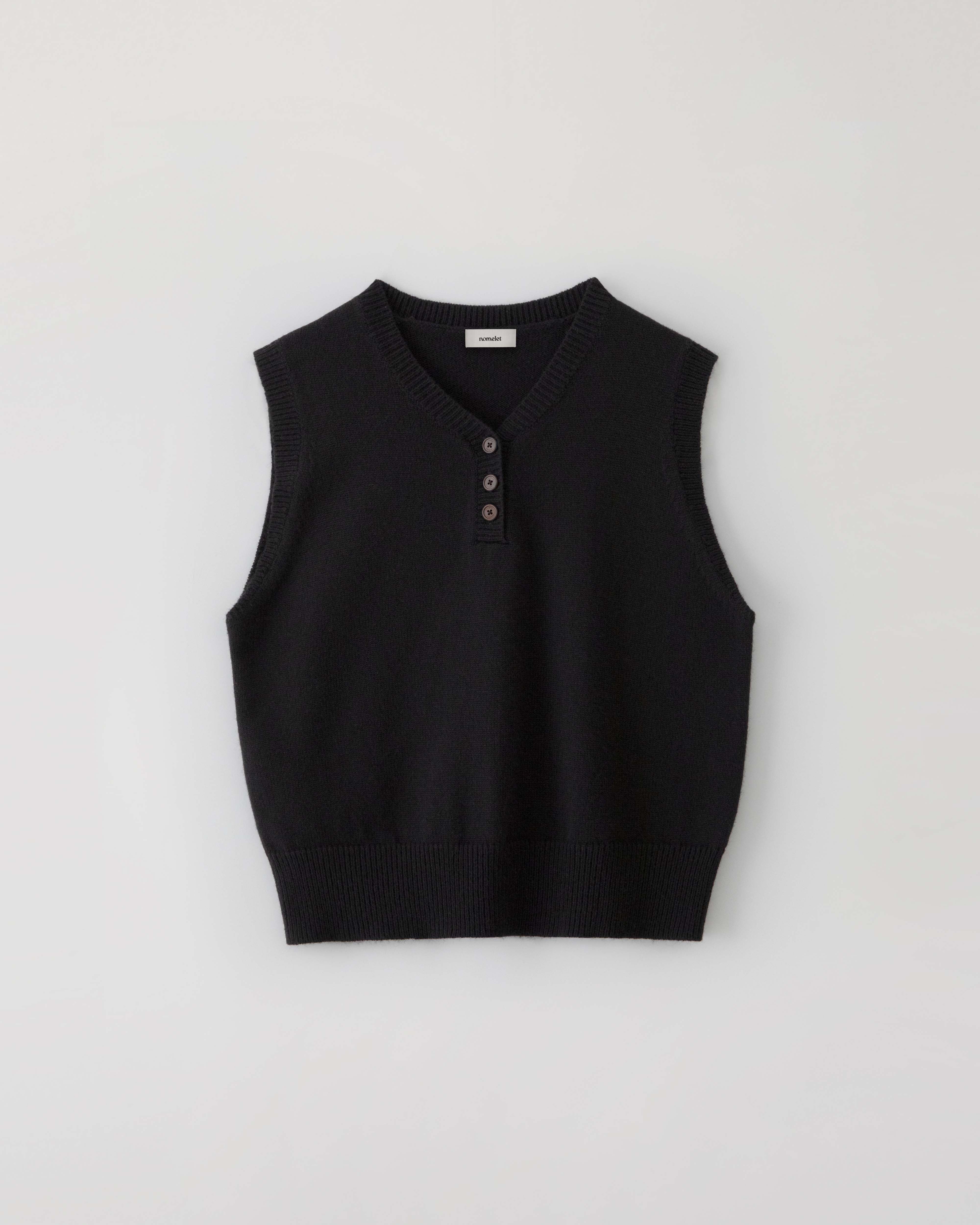 Ember knit vest - black
