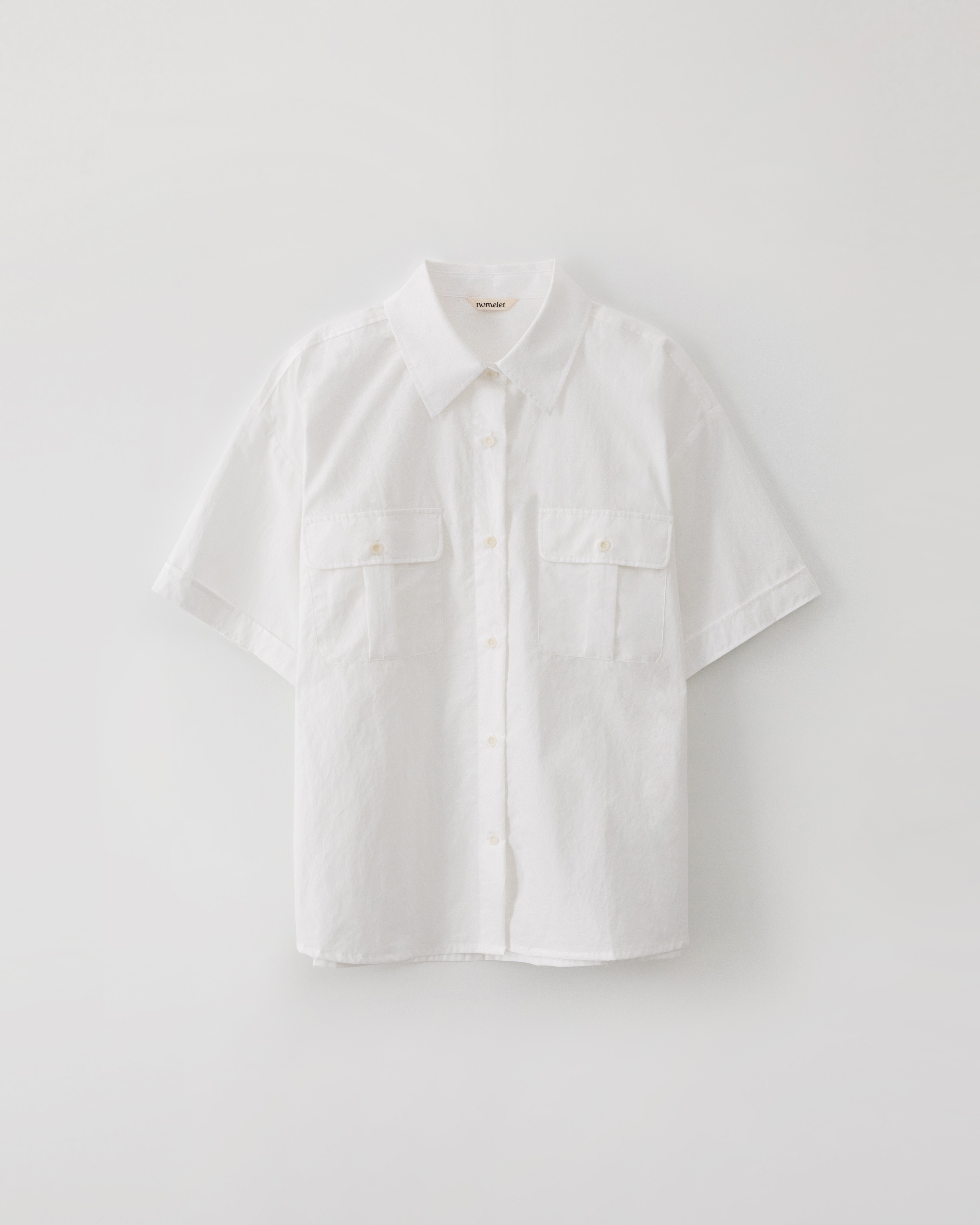 Riley pocket half shirt - white