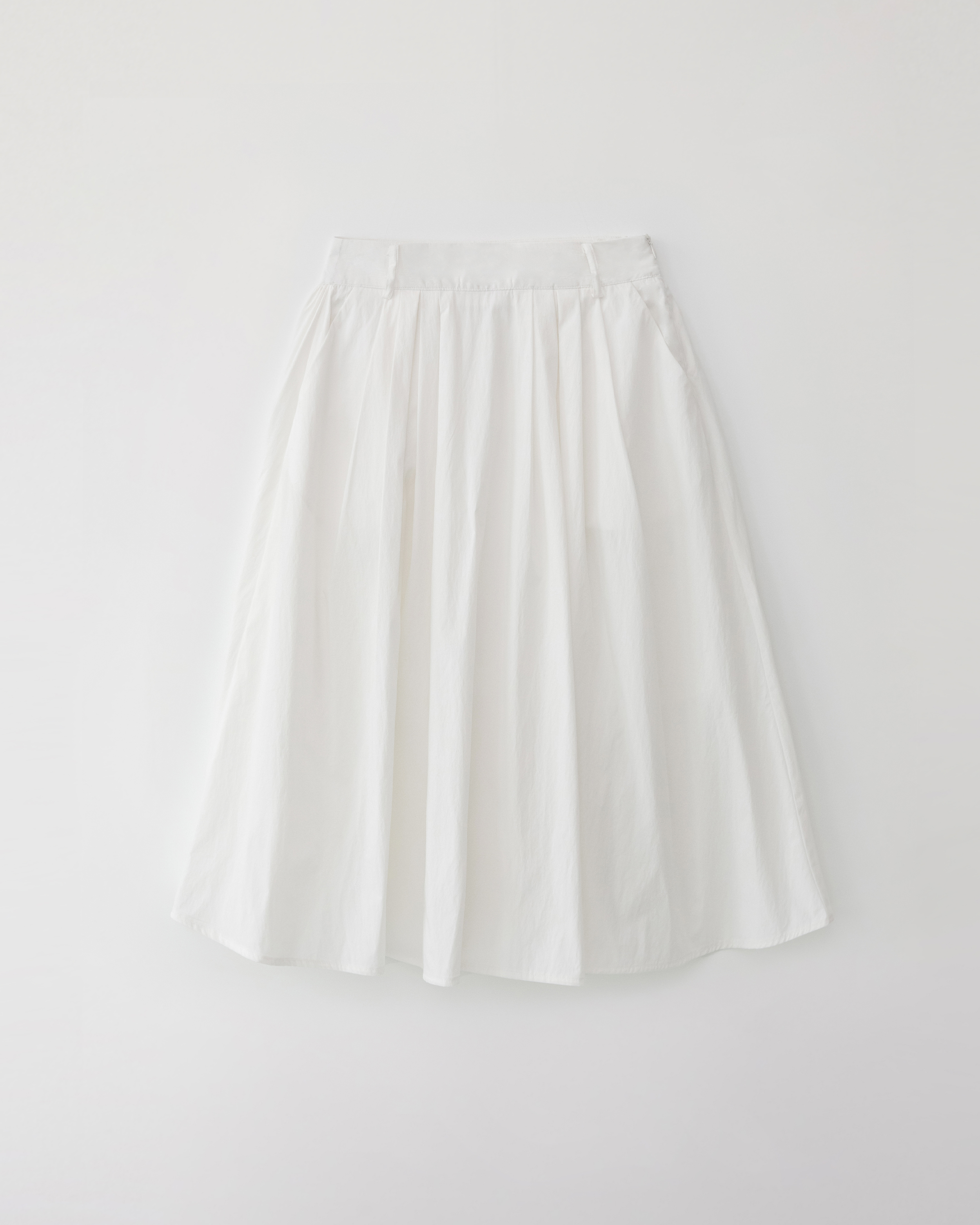 Lilly cotton flared skirt - white