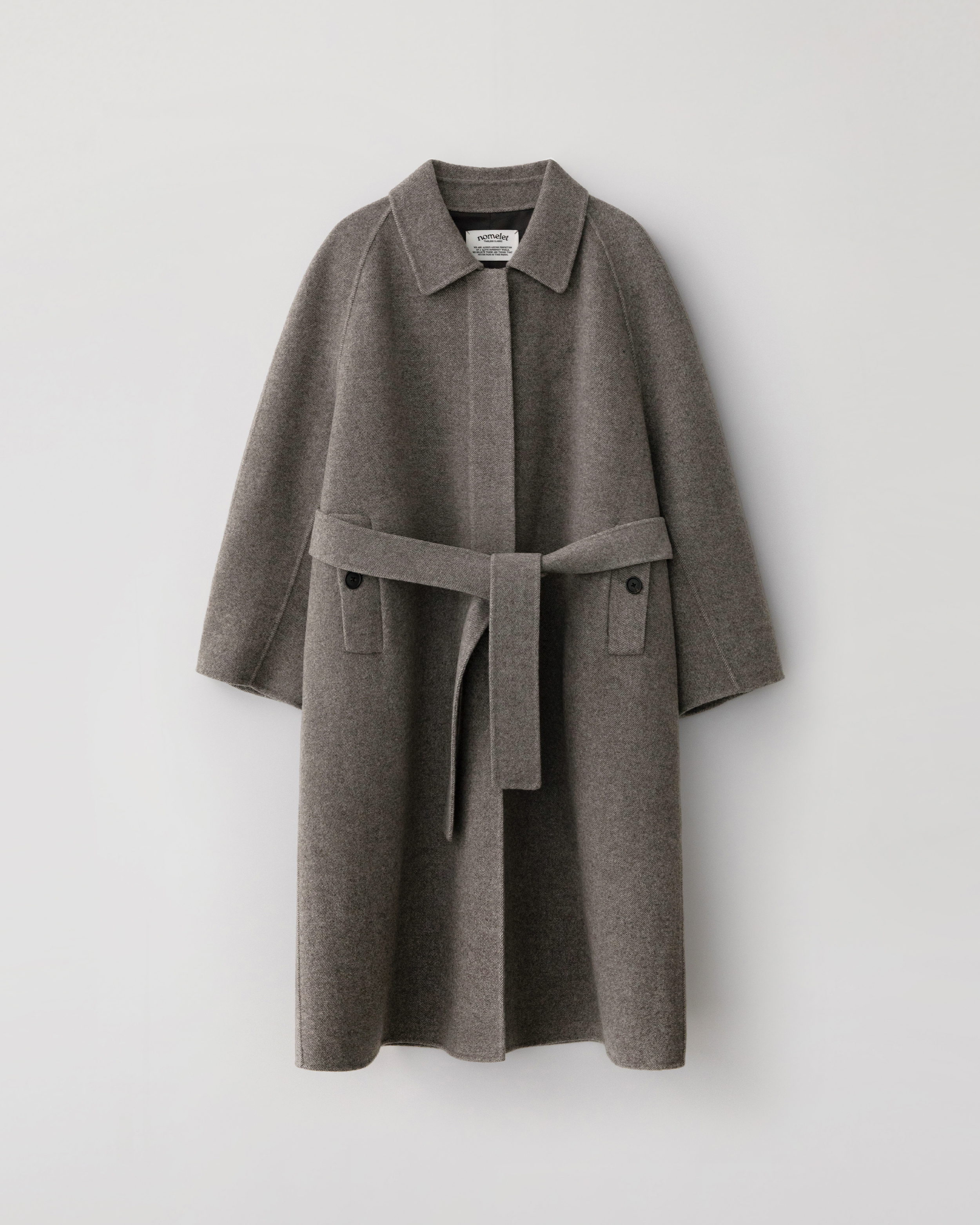 Bell handmade belted coat - gray