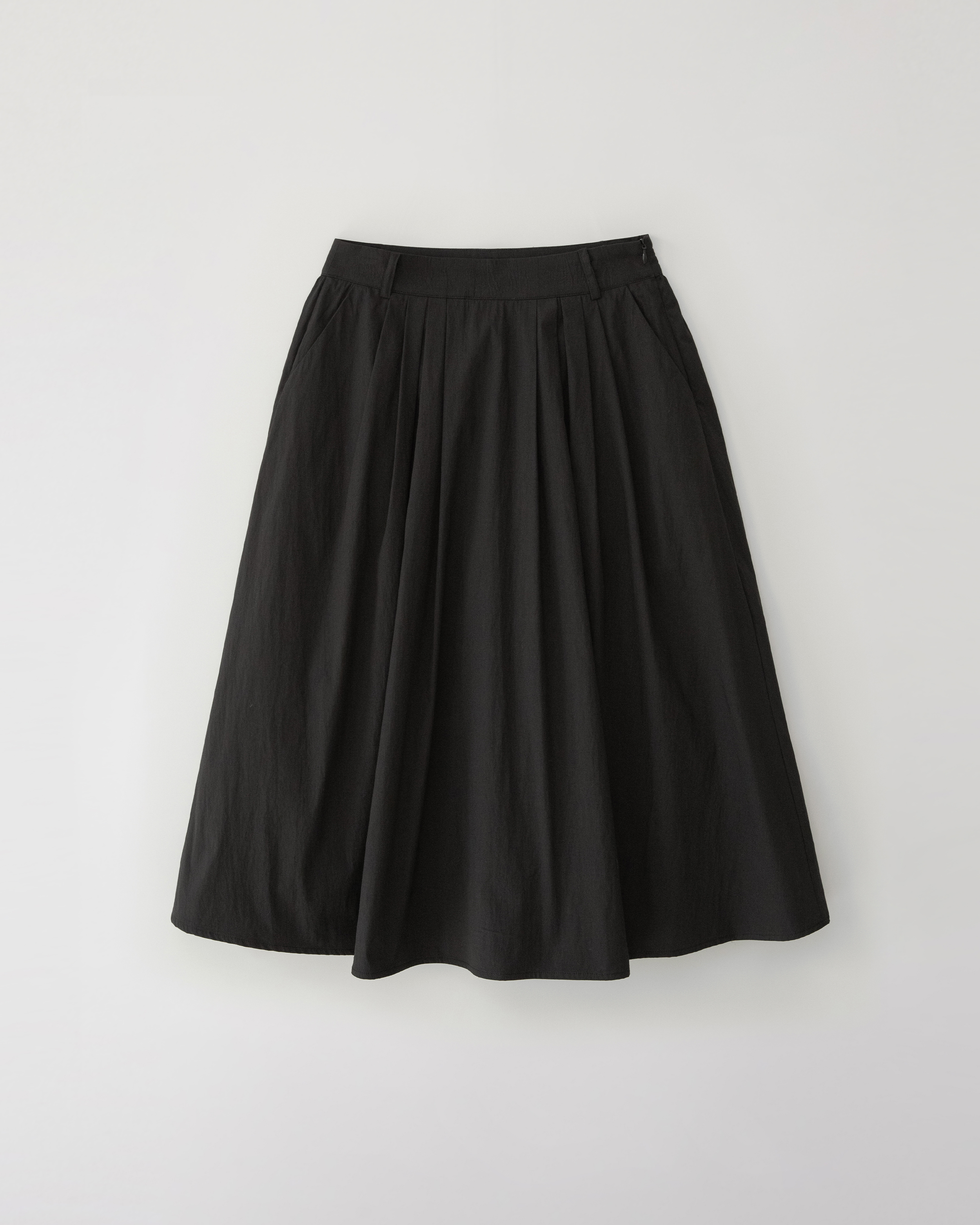 Lilly cotton flared skirt - black