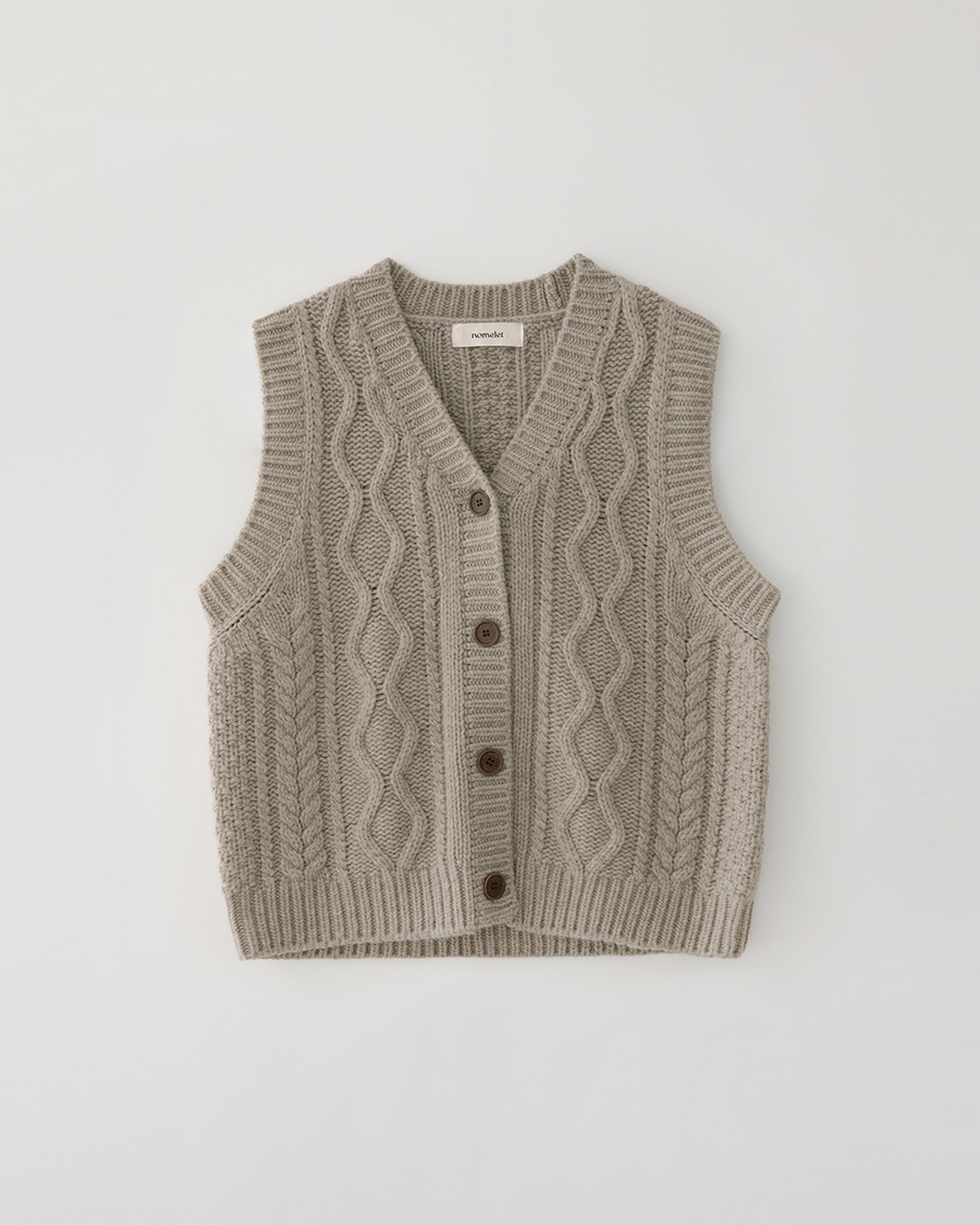Bonbon knit vest cardigan